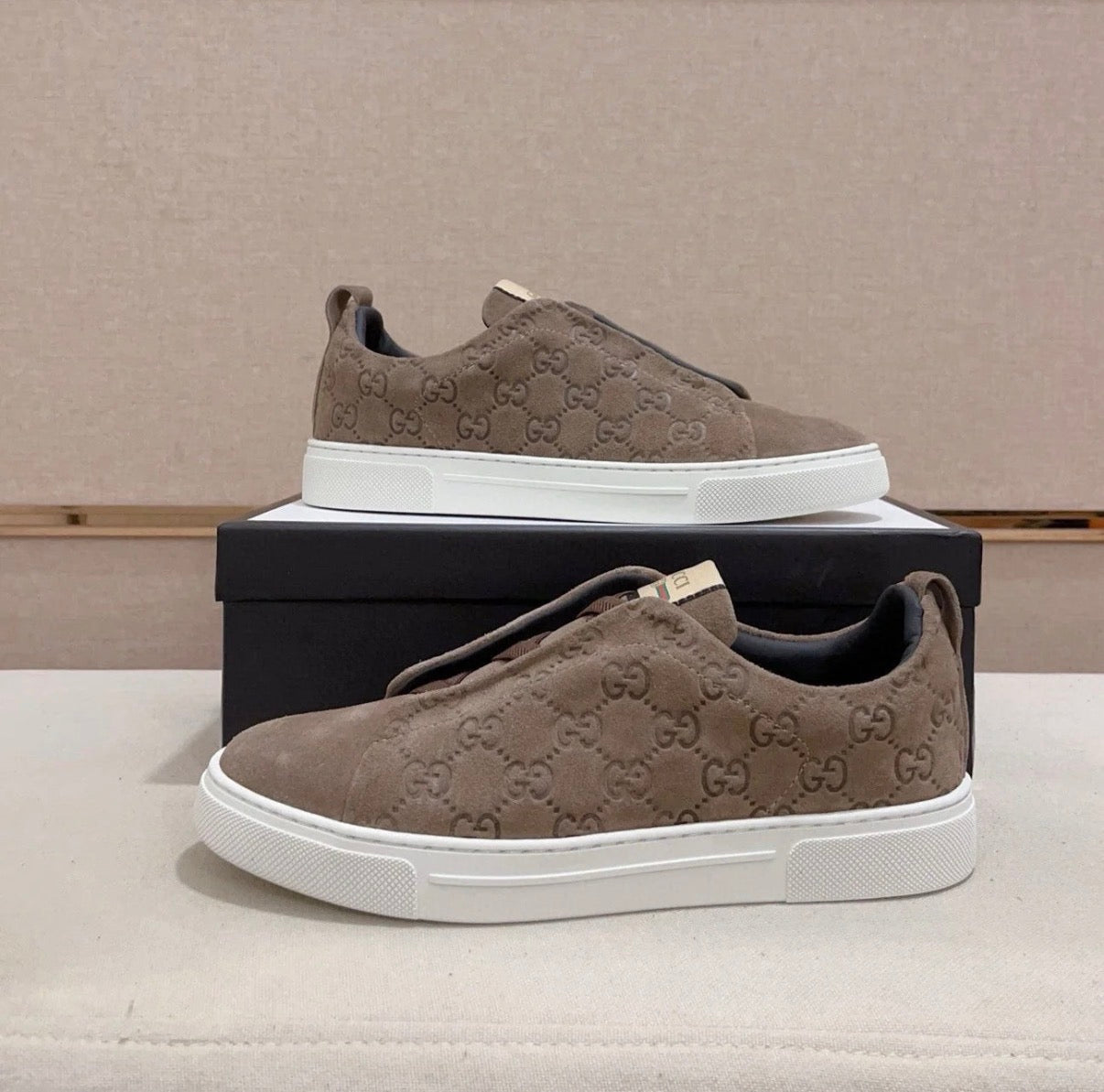 GG Men's Sneaker Brown Suede 448476