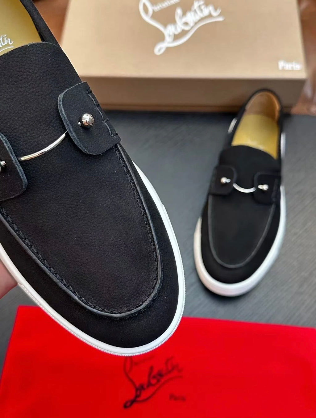 Christian Louboutin Chambeliboat Loafer Black Suede