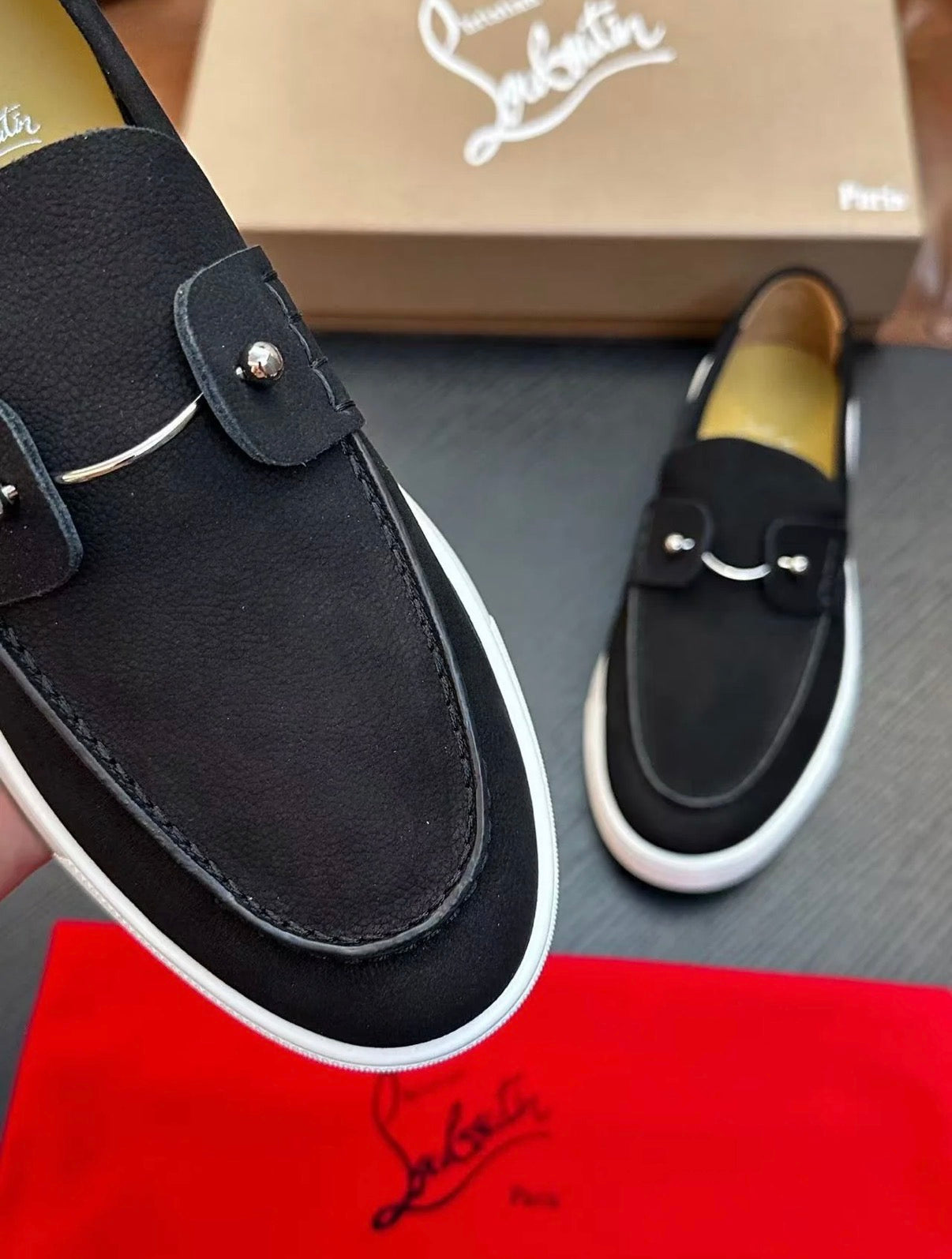 Christian Louboutin Chambeliboat Loafer Black Suede