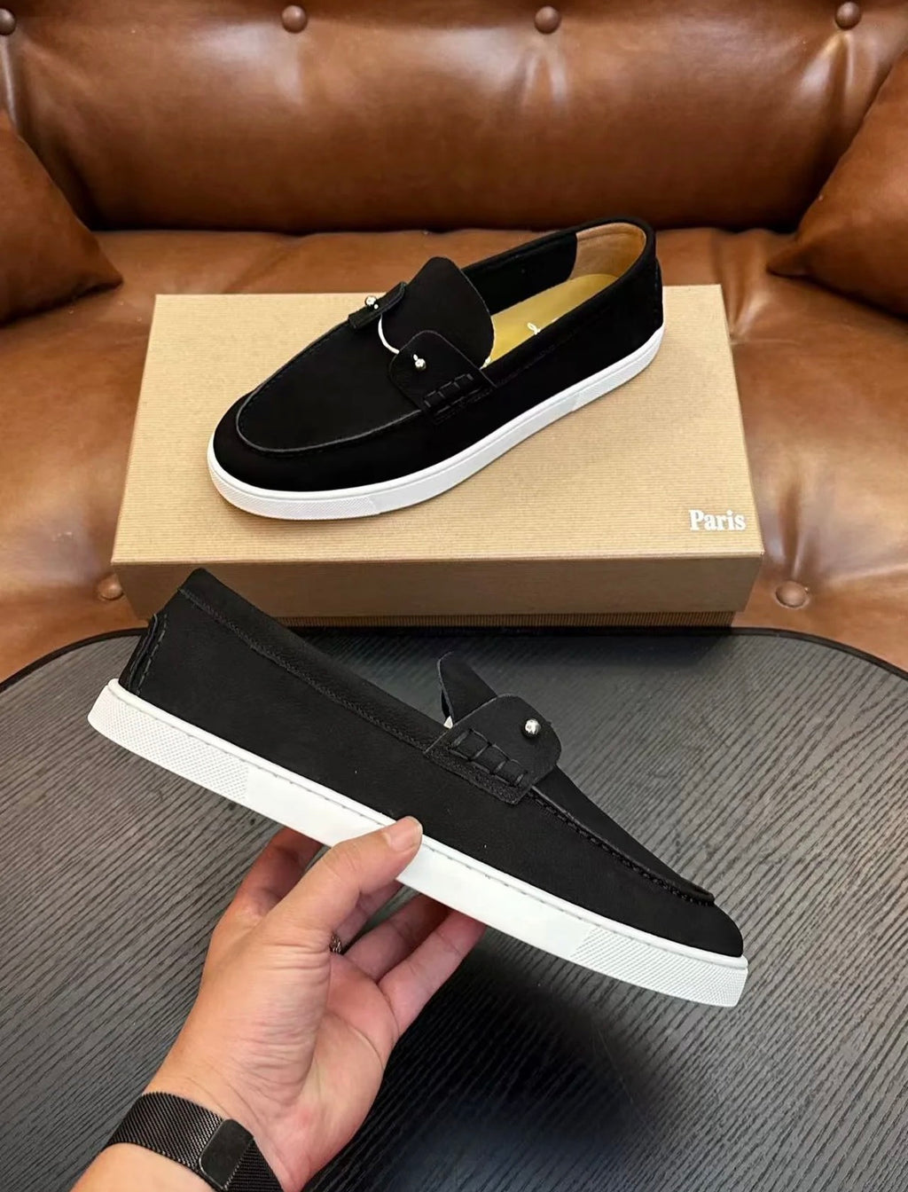 Christian Louboutin Chambeliboat Loafer Black Suede