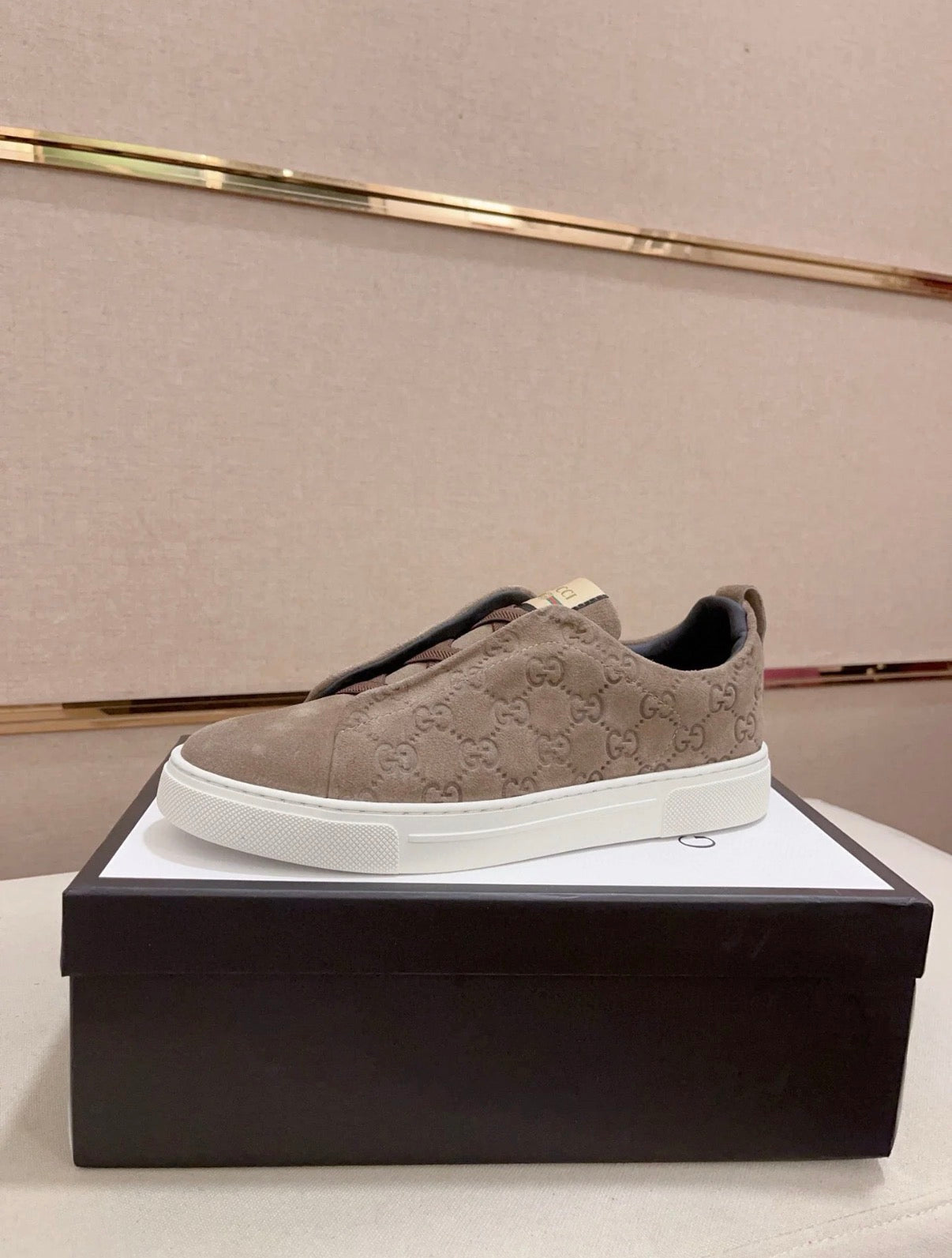 GG Men's Sneaker Brown Suede 448476