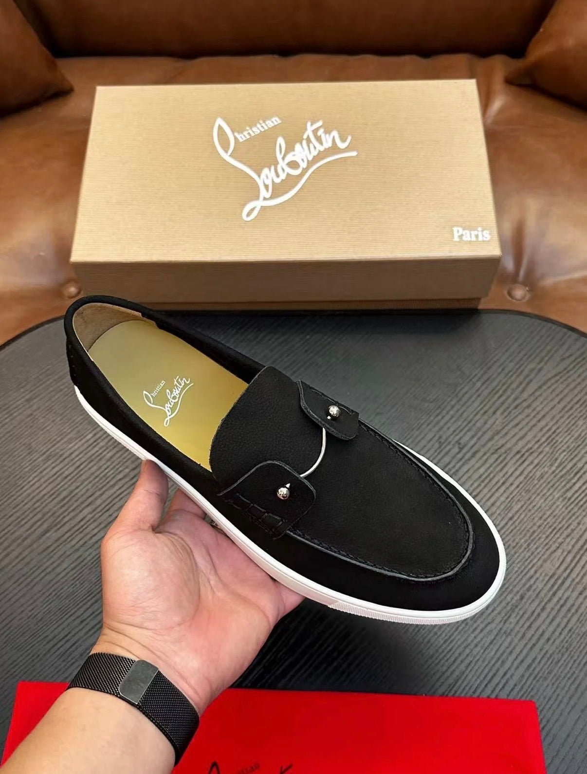 Christian Louboutin Chambeliboat Loafer Black Suede